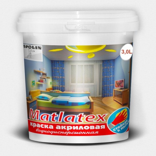 Фарба акрилова інтер'єрна «Matlatex» 3л купить Харьков, фото